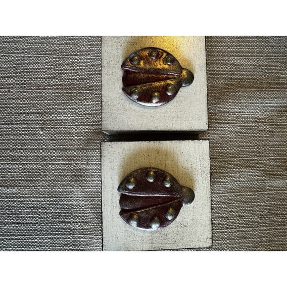 Lady Bug‎ Trinket Jewelry Wooden Box metal lady bug Handmade in Turkey 2 avail - Picture 2 of 7